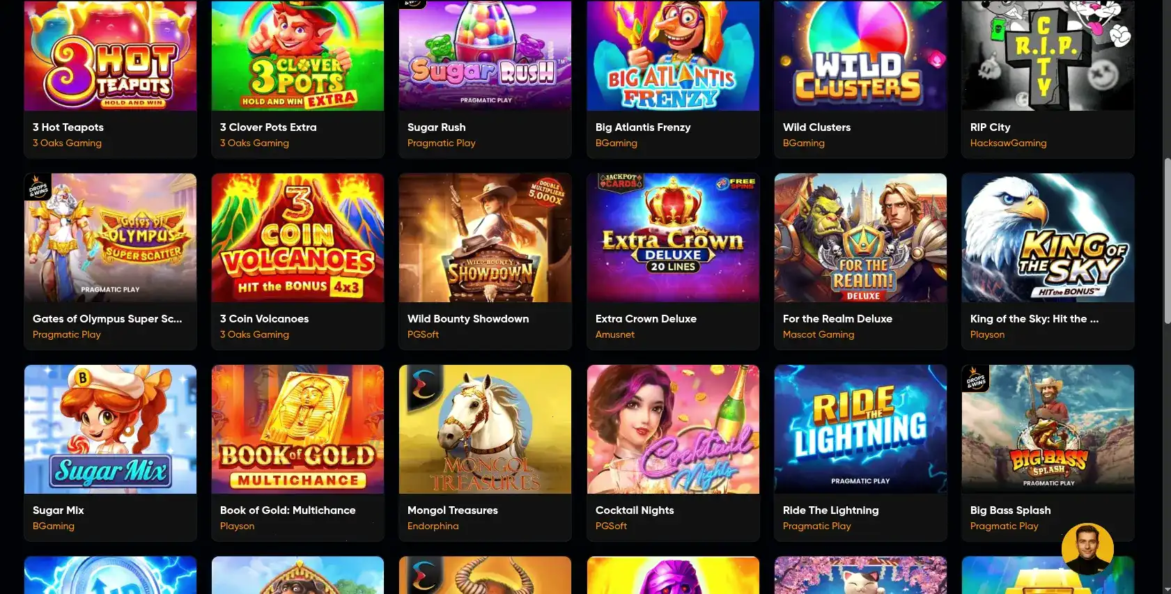 Интерфейс QQBET казино с джекпотами
